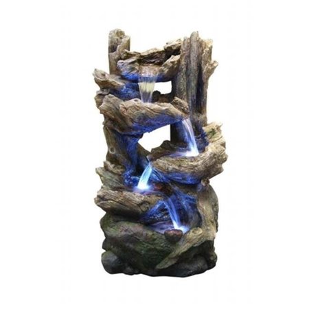 ALPINE CORP Alpine Corp WIN794 38 in. Tiering Rainforest Fountain With Led Lights WIN794
